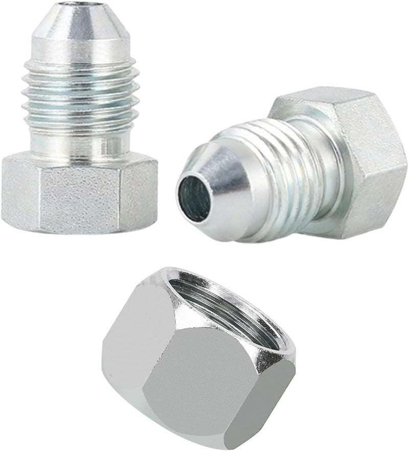 JROUTH JIC 06 Hydraulic Cap and Plug Hose Tube and Pipe Fitting Kit, 37 Degree Pipe Fitting Kit Cap and Plug Kit(8 Sets） - Image 3